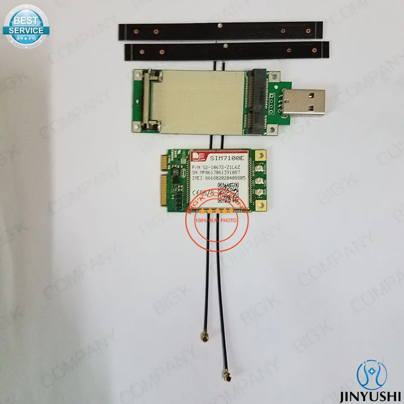 JINYUSHI для SIM7100E Mini Pcie+ 2 шт антенна+ USB карта передачи и TDD-LTE/FDD-LTE/WCDMA Встроенный четырехдиапазонный запас