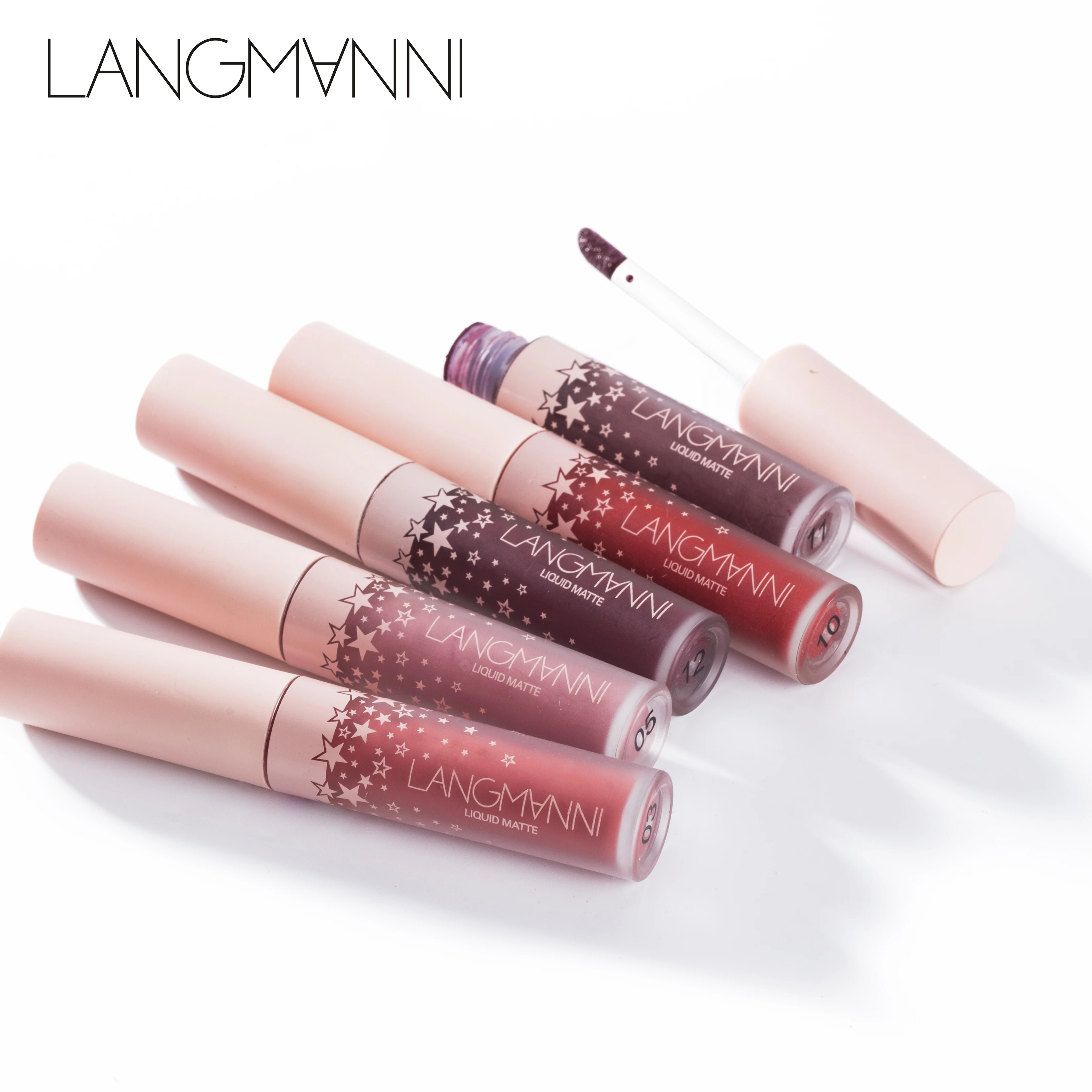 Matte Nude Lip Gloss Waterproof Lip Tint Long Lasting Liquid Lipstick Red Velvet Lip Stain Matte 5