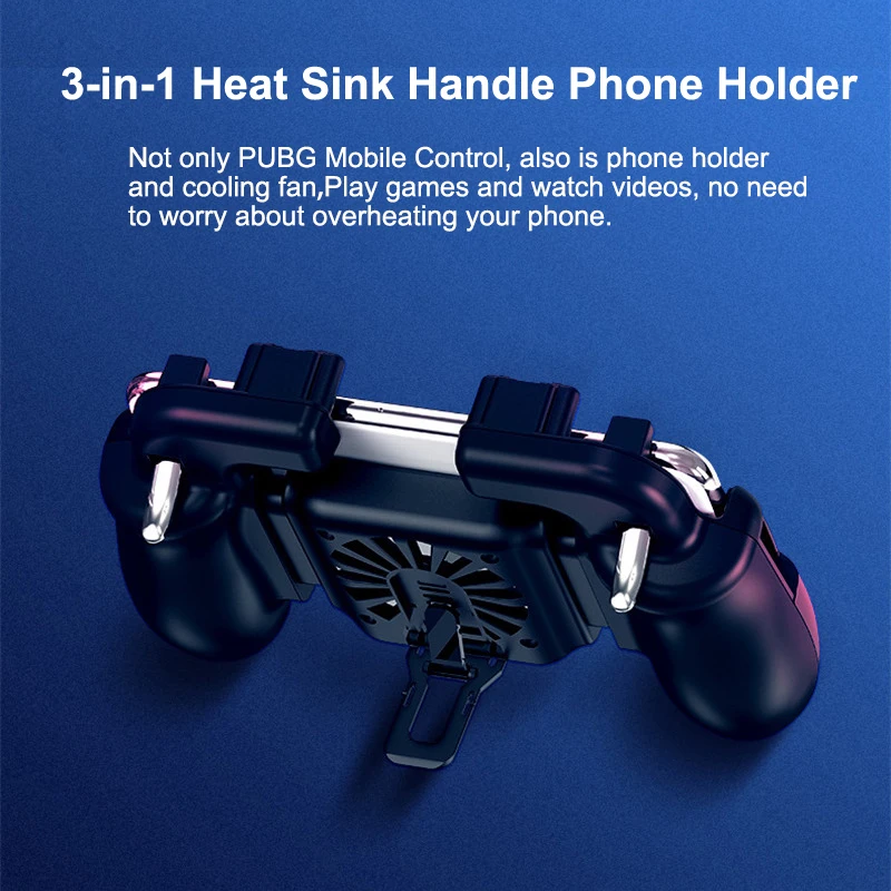 Sovawin H5 pubg Controller Joystick Cooling Fan Game Holder 2000mAh Power Bank Gamepad Controller l1r1 Trigger for Phone for IOS