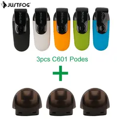 Pod Vape комплект оригинальный JUSTFOG C601 комплект 650 мАч батарея 1.6ohm 1,7 мл Pod электронная сигарета картридж комплект 510 нить стартер