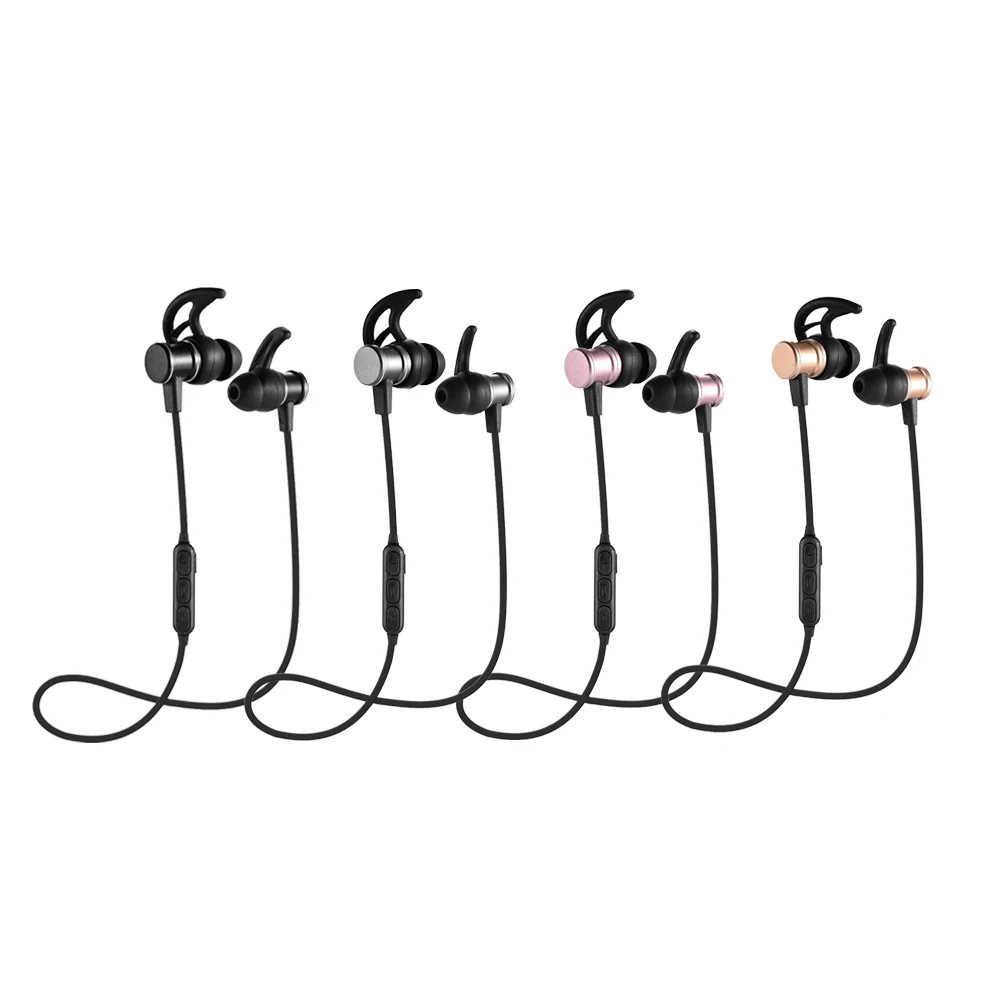 

50PCS a lot High quality metal magnet attraction headset music stereo headphone earphone with Mic for iPhone Xiaomi Oppo vivo