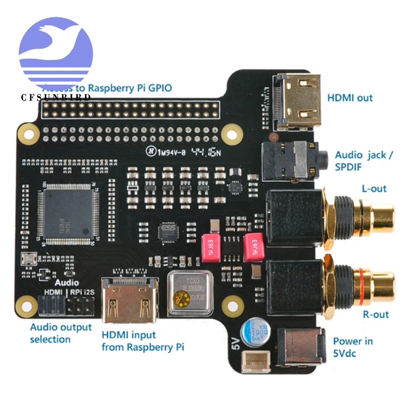 Raspberry Pi X4000 Es9018k2m Hifiプレーヤー Dac拡張ボード Hdmi I2s モデルb 2b B用 Integrated Circuits Aliexpress