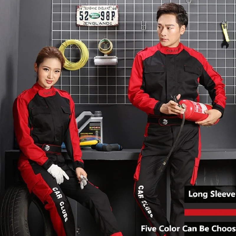 Auto Repair Work Clothes Long Sleeve Suit Auto Repair Clothing Autumn Top Auto Beauty Repair Car Wash Durable Breathable