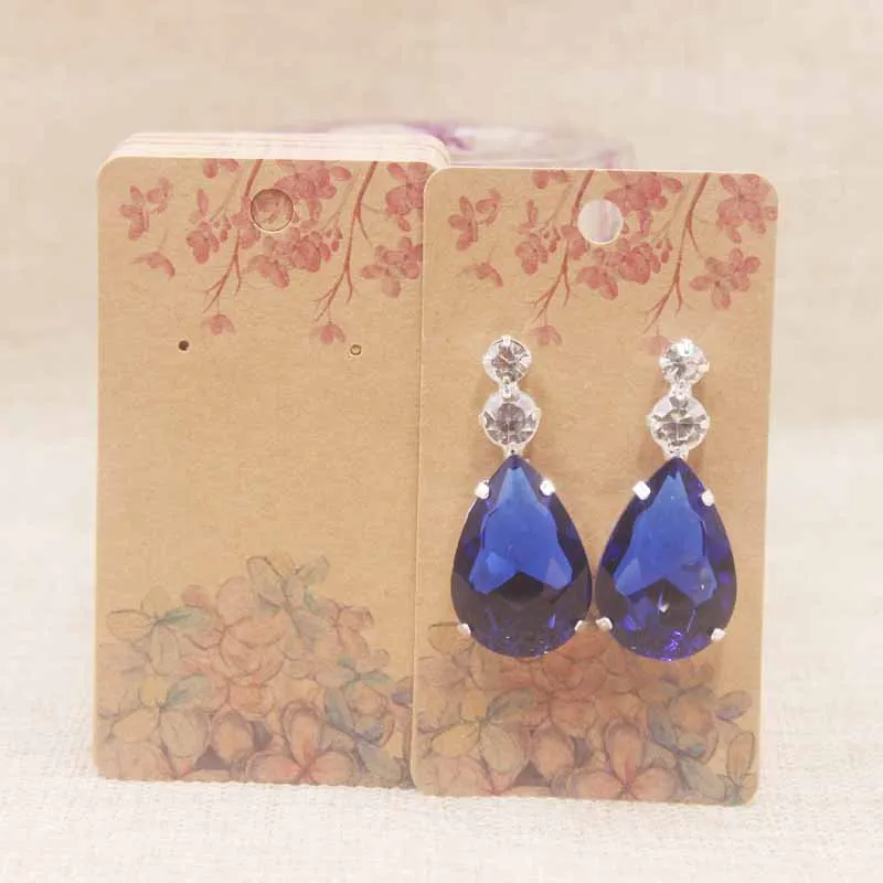 card same as pic 50 шт./лот бумажные ювелирные изделия падение упаковка для серег карты мульти цветок дизайнерские серьги пакет карты белый/Крафт DIy спасибо серьги карта - Цвет: card same as pic