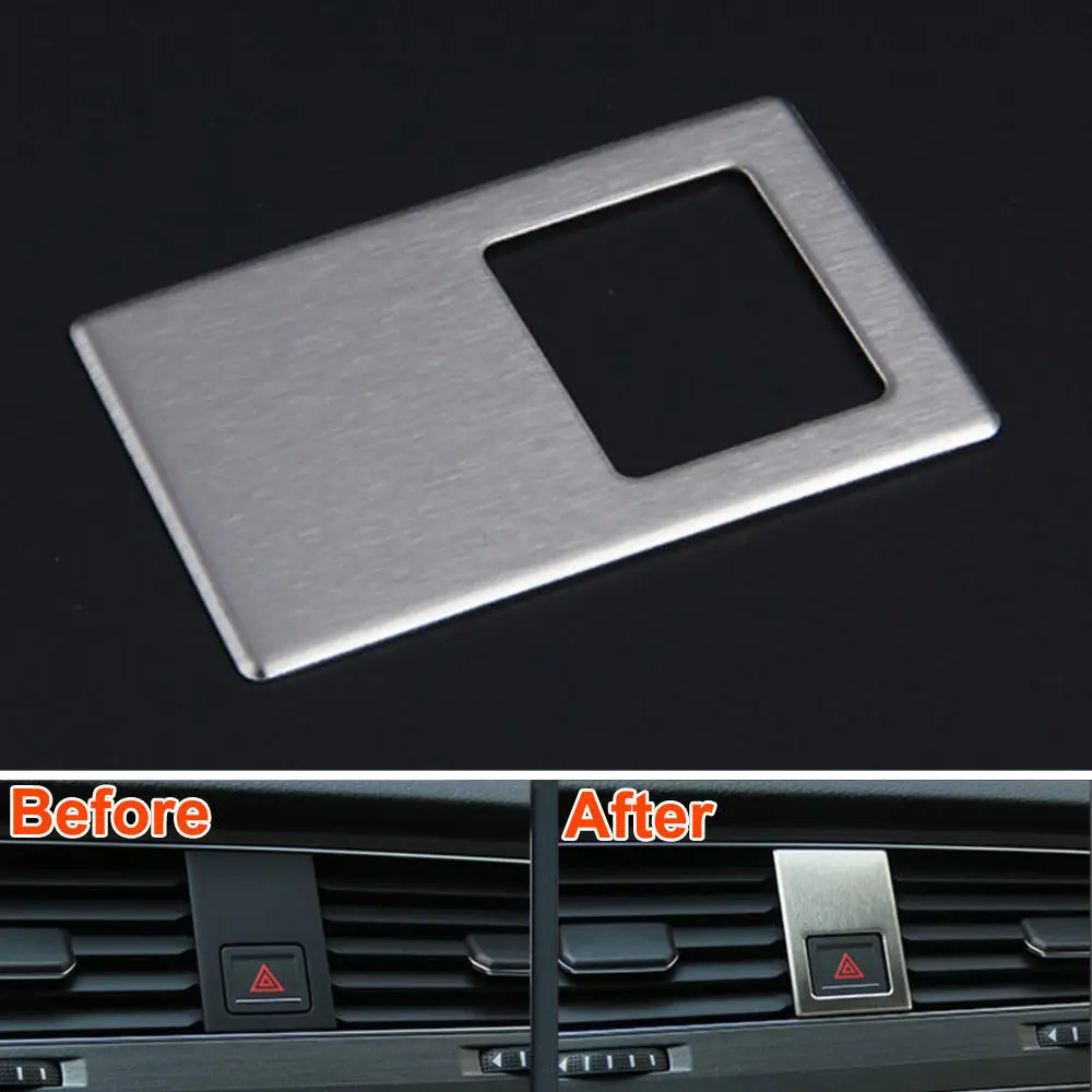 Interior Double Flash Light Emergency Light Button Frame Cover Trim Stainless steel Sticker Fit For Golf 7 Interior Double Flash Light Emergency Light Button Frame Cover Trim Stainless steel Sticker Fit For Golf 7