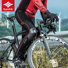 Santic штаны для велоспорта на осень и зиму, длинная ветрозащитная теплая одежда для велоспорта, трико, брюки для велоспорта, велосипедное снаряжение