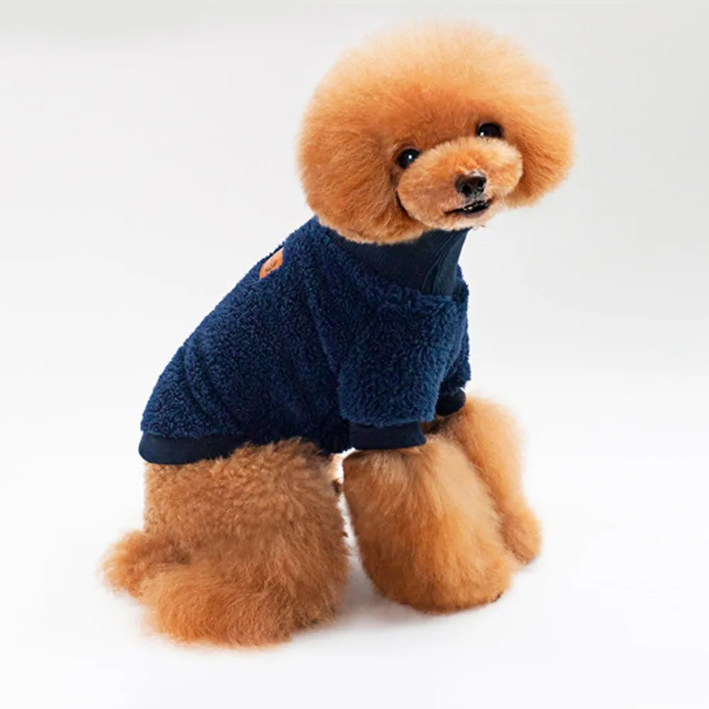 

Pet Dog cat Winter Turtle Neck Pure 4 Color Hoodie Clothes Warm Pullover Sweatshirt soft wear