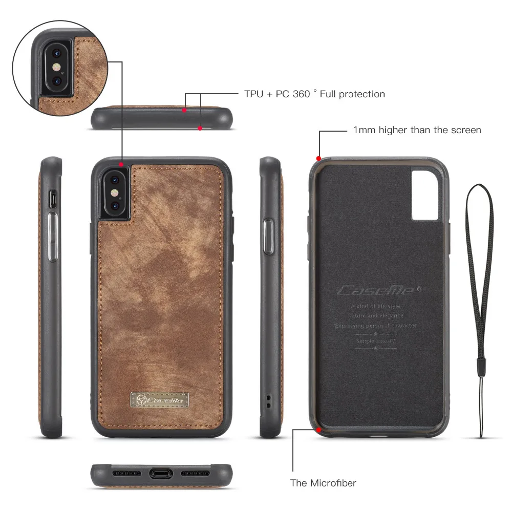 Кожаный чехол-книжка Me для iPhone 11 Pro Max, кожаный чехол, многофункциональная Магнитная сумка для мобильного телефона для iPhone 6, 7, 8 Plus, 10, 11