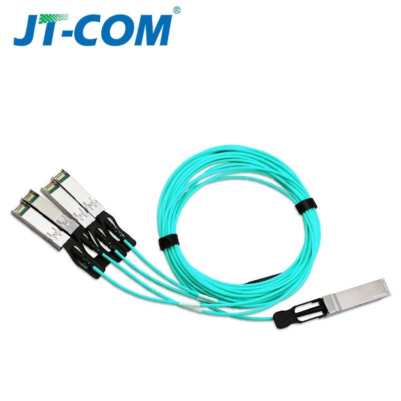 40G QSFP + do 4xSFP + AOC kabel światłowodowy 1m 2m 3m 5m 7m 10m MPO moduł SFP OM3 OM4 aktywny kabel optyczny wsparcie niestandardowe długość