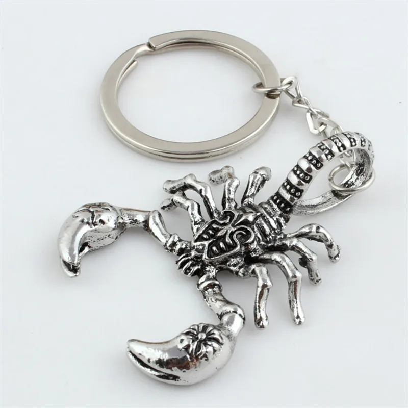 

CUTEECO New Scorpion Pendants Metal Chain Scorpio Insect For Men's Key Chain Key Rings Bag Keyrings Car KeyChains