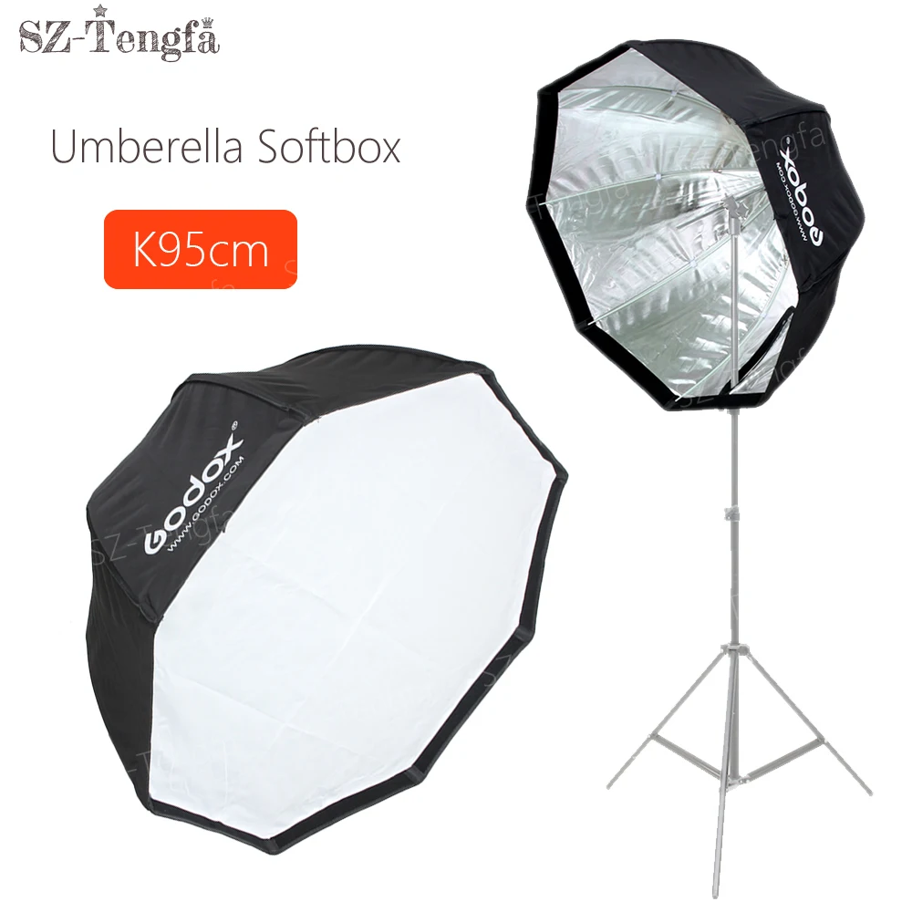 Godox фотостудия 95 см Портативный Octagon Вспышка Speedlite Зонт Softbox софтбокс Бролли