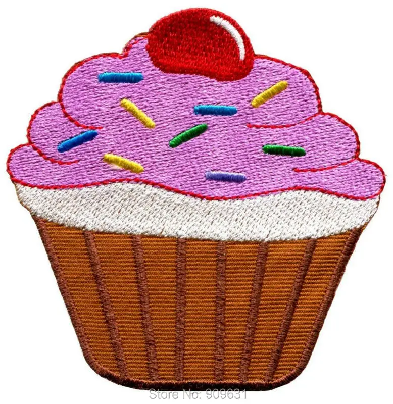 

Cupcake retro disco fun applique iron-on patch