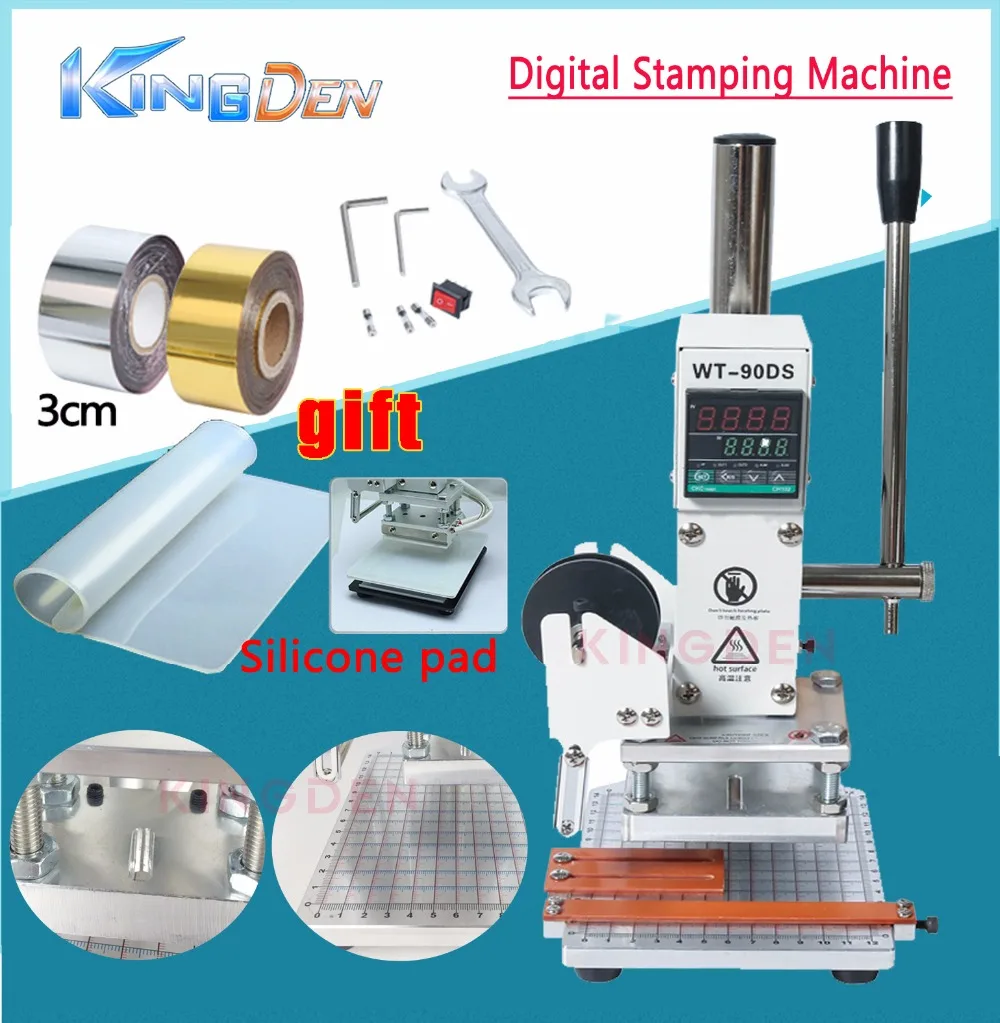 

KINGDEN Leather Wallet PVC Phonecase Wedding Invitation Card Printing Machine Wood Peel Bronzing Logo Machine