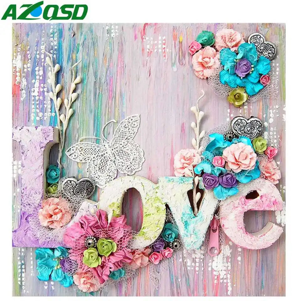 AZQSD 5d алмазная картина Love вышивка крестиком ручной работы новая Алмазная 2019
