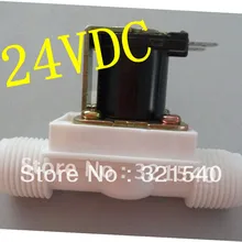 Мужской 1/" BSPP пластиковый 2Way электромагнитный клапан 24VDC обычно закрыт с крышкой для воды воздуха газа жидкости