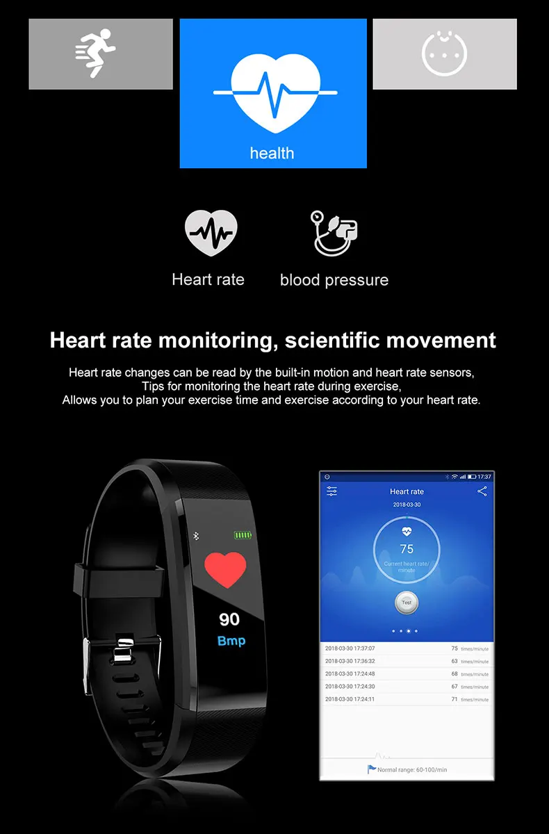 Lanyasir A6 смарт-браслет reloj inteligente pulsotro Ритмо фитнес-трекер Смарт-браслет водонепроницаемые наручные часы