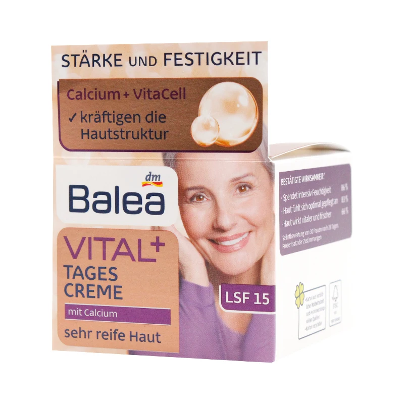 Крем Balea Vital + Baobab для дневной и ночной кожи женщин 55 70 лет увлажняющий