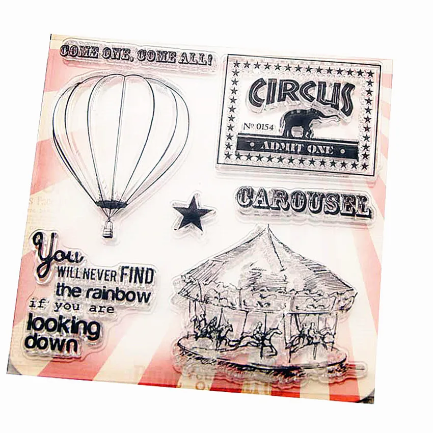 

PANFELOU amusement park Transparent Clear Silicone Stamp/Seal DIY scrapbooking/photo album Decorative clear stamp sheets