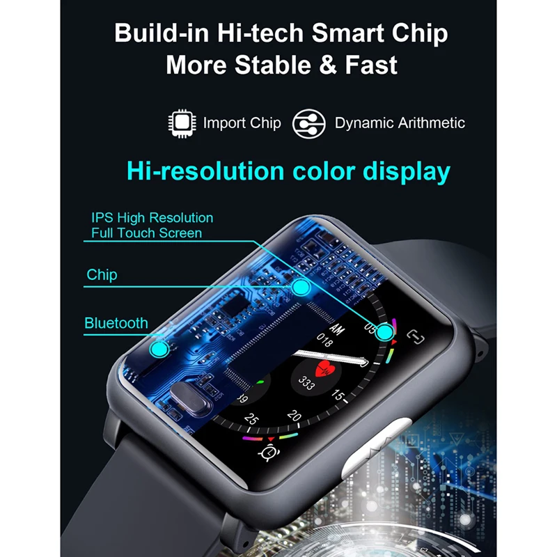 Смарт браслет VOSSTR для измерения артериального давления пульсометр PPG ЭКГ фитнес