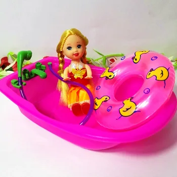 

3pcs bath tub + swim ring for barbie kelly doll furniture accessories bath play house toys