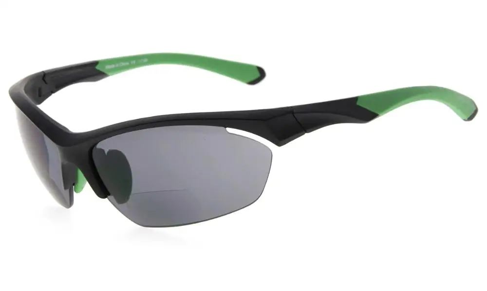 BlackGreen SG902Eyekepper TR90 спортивные бифокальные Солнцезащитные очки Бейсбол Бег Рыбалка Вождение Гольф Софтбол Пешие прогулки полуоправы очки для чтения - Цвет оправы: BlackGreen