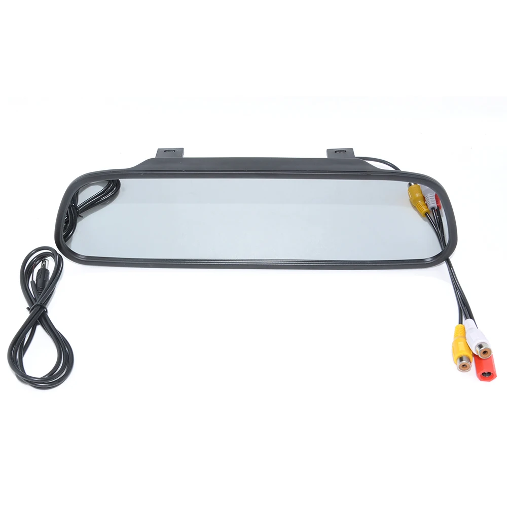 Высокое разрешение 4," цветной TFT lcd Автомобильный зеркальный монитор заднего вида 4,3 дюймов 16:9 экран DC 12 V автомобильный монитор для dvd-камера DVR