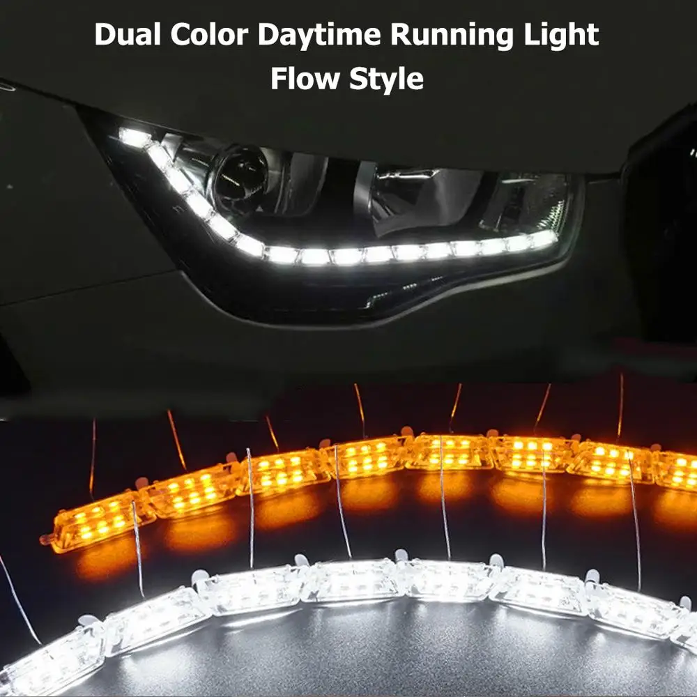 2 PCS 24v Daytime Running Light Waterproof Universal DRL Kit Day Light Auto Driving Light External Light