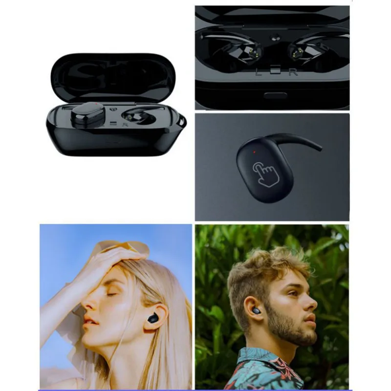 T2C TWS Беспроводные Мини Bluetooth наушники Xiaomi huawei Мобильные стерео наушники спортивные наушники с микрофоном портативная зарядная коробка