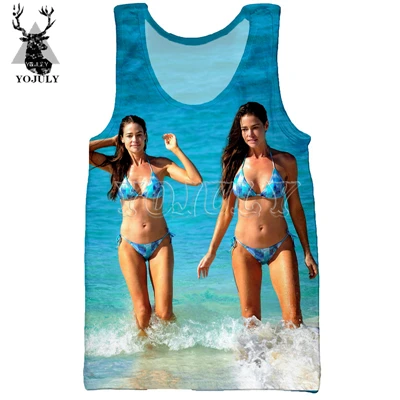 Vest YOJULY унисекс модные 3d печати Топы Для мужчин Для женщин летние пляжные спортивные Фитнес Повседневное уличной сексуальные красоты модель жилет VE02 - Цвет: Vest