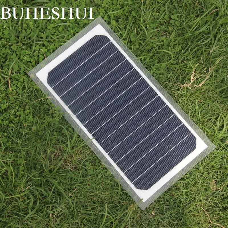 

BUHESHUI 5pcs 7W 6V Sunpower ETFE Solar Panel Charger Solar Cell For Solar Folding Charger/Charging Bag/Back pack High Quality