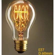 A19 Вольфрам провода электрическая лампочка эдисона для творческих личностей источник света Ретро лампочка E27 110 V 220 V 40 W