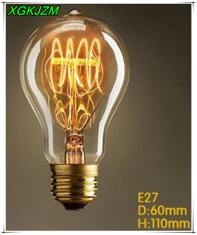 

A19 Tungsten wire Edison personality creative light source retro light bulb E27 110V 220V 40W