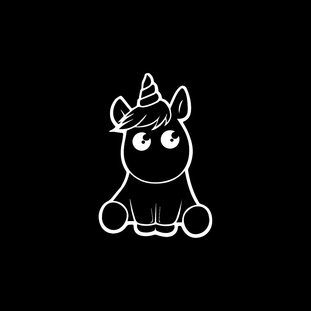 Rylybons 15*10 см милый единорог мультфильм наклейки для автомобиля дверь окно