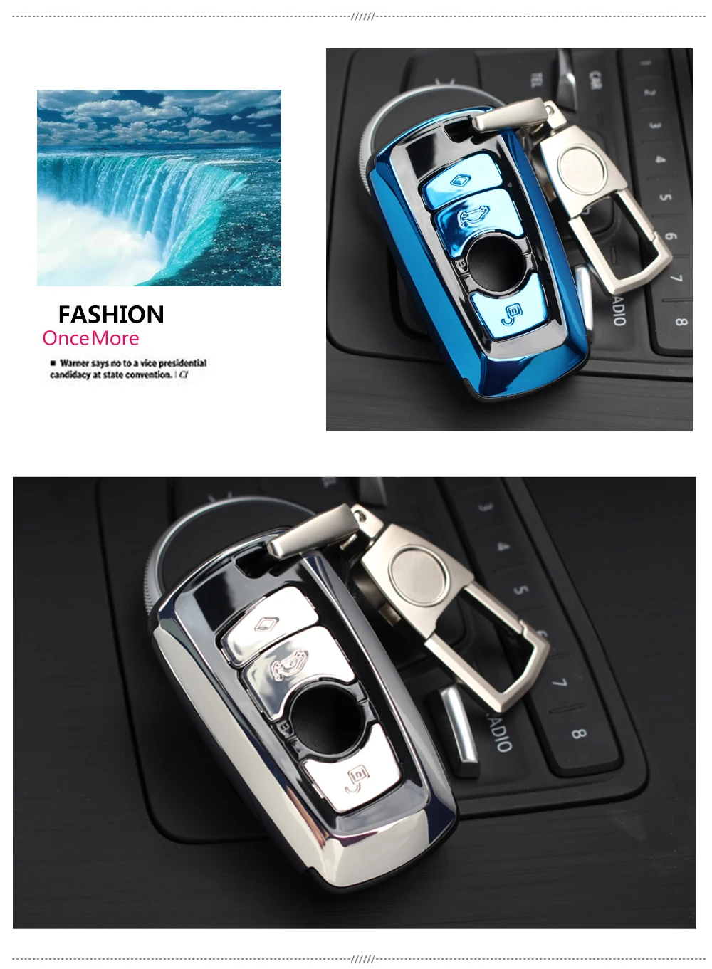 AEING чехол для ключа автомобиля ABS пульт дистанционного ключа замена обновленная оболочка ключа для BMW F07 F10 F11 F20 F25 F26 F30 Стайлинг автомобиля