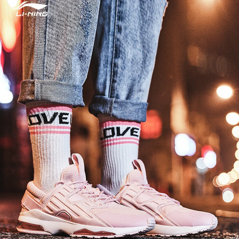 

Li-ning Badminton Shoes Women Tennis Shoes Air Shoes Wear Non-slip Damping Loubouton Women Pink Sneakers Sports Sneakers Tenis