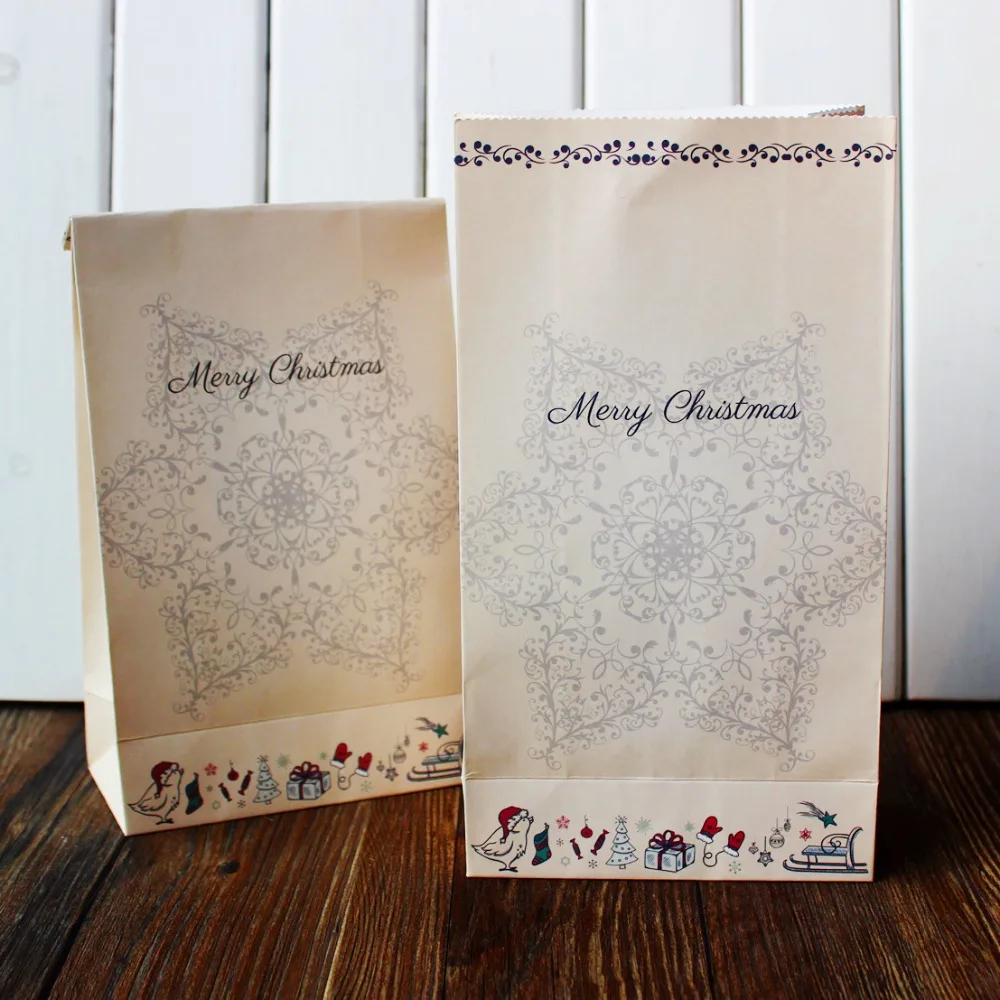 Merry Christmas kraft paper bag, Gift Bags, Party,Favour,Packaging