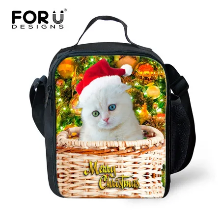CA5385G FORUDESIGNS детская коробка для завтрака, Мультяшные рождественские детские сумки для завтрака, Термосумка для еды - Цвет: CA5385G