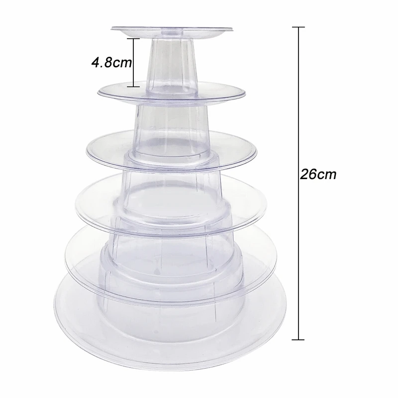 Urijk 4/6/10 уровней Макарон башня кекс Дисплей держатель мгновенной проявки Macaroon Дисплей подставка для свадебного торта День рождения Свадебные украшения инструменты - Цвет: 6 Layers