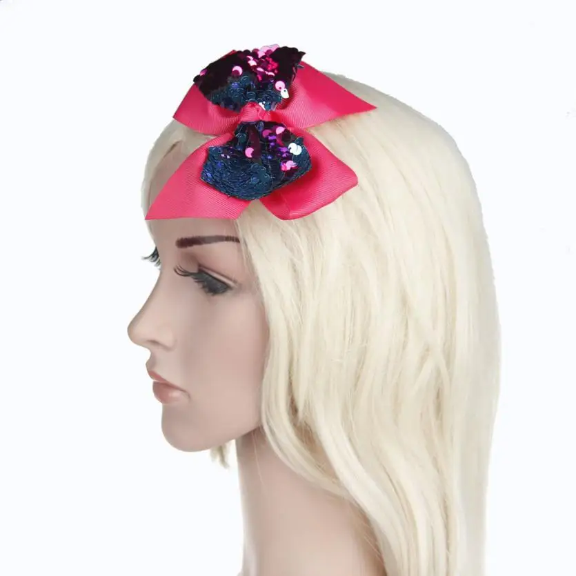 Fabulous Candy Color Hair Clips Sequins Bowknot Hairpin Hair Accessories Headwear Fantastic