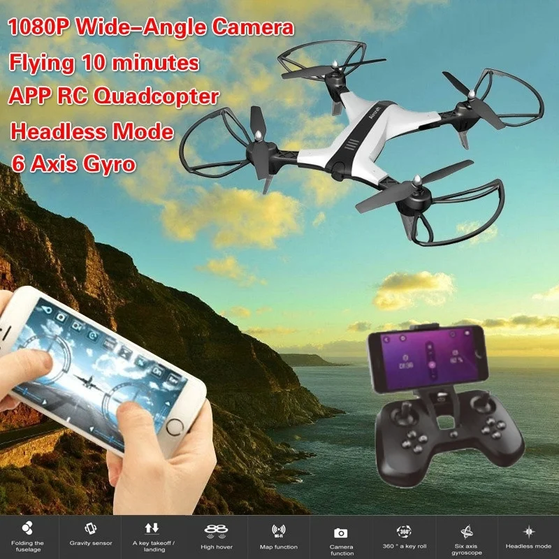 

RC Drones Folding 2.4GHz 4CH FPV Wifi FPV 0.3MP /2MP Camera Wide-Angle Camera Altitude Hold RC Quadcopter Vs XS809HW