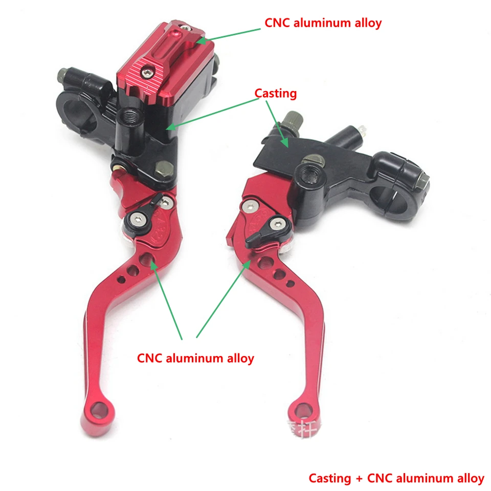 Универсальный 1 пара мотоцикла 7/" Левый Рычаг Сцепления правый насос гидравлических тормозов Главный цилиндр для Yamaha Honda Kawasaki для KTM и bmw