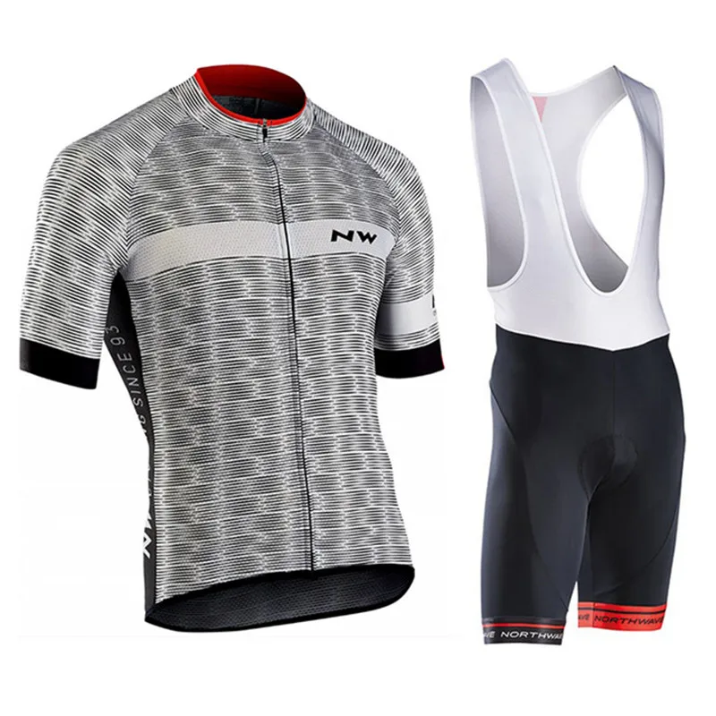 

LairschDan NW 2019 Summer Striped Cycling Suit Pro team Cycling Jersey Set Cycling Dress Men Black And White Shirts