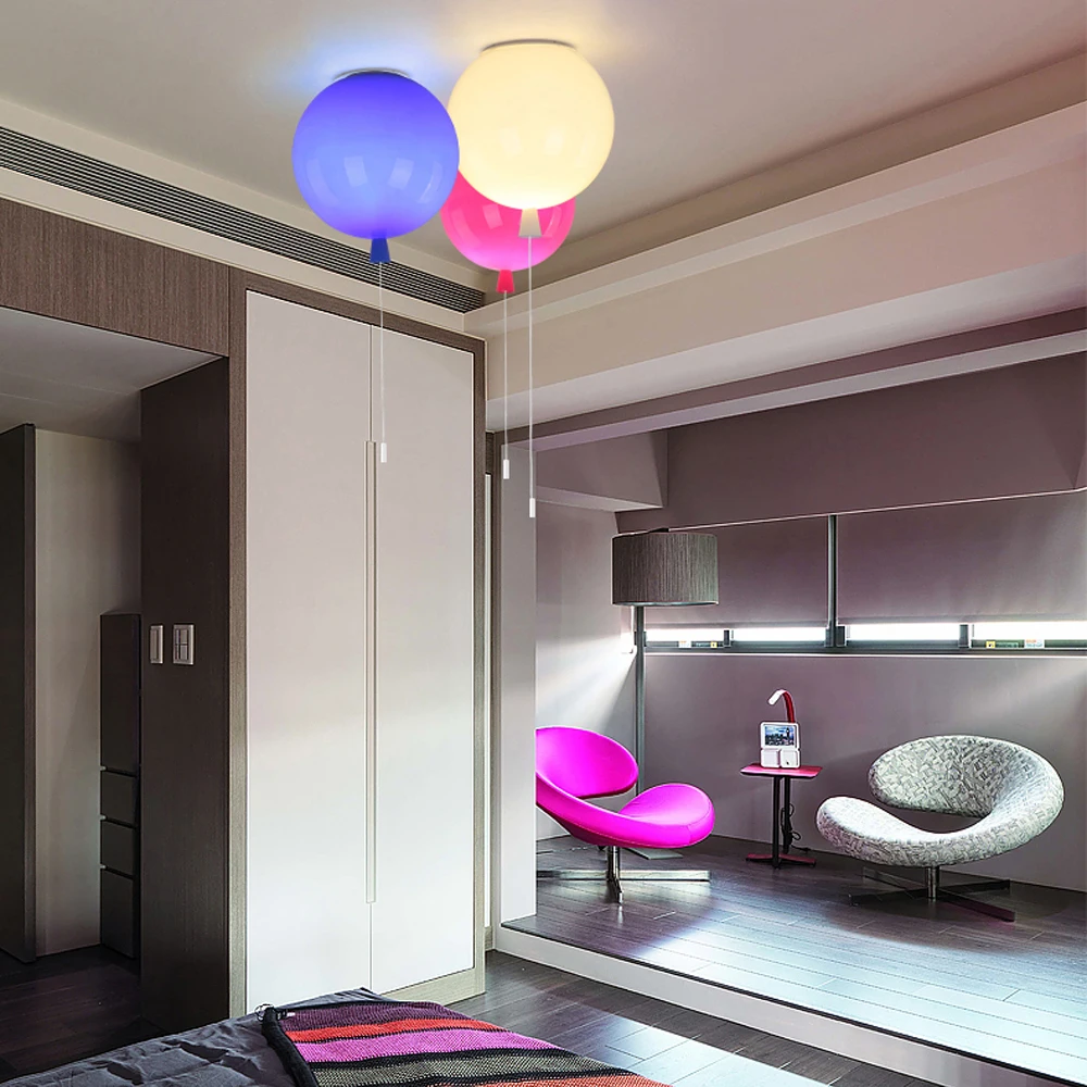 

led e27 Nordic Iron Acrylic Balloom LED Lamp.LED Light.Ceiling Lights.LED Ceiling Light.Ceiling Lamp For Bedroom Store