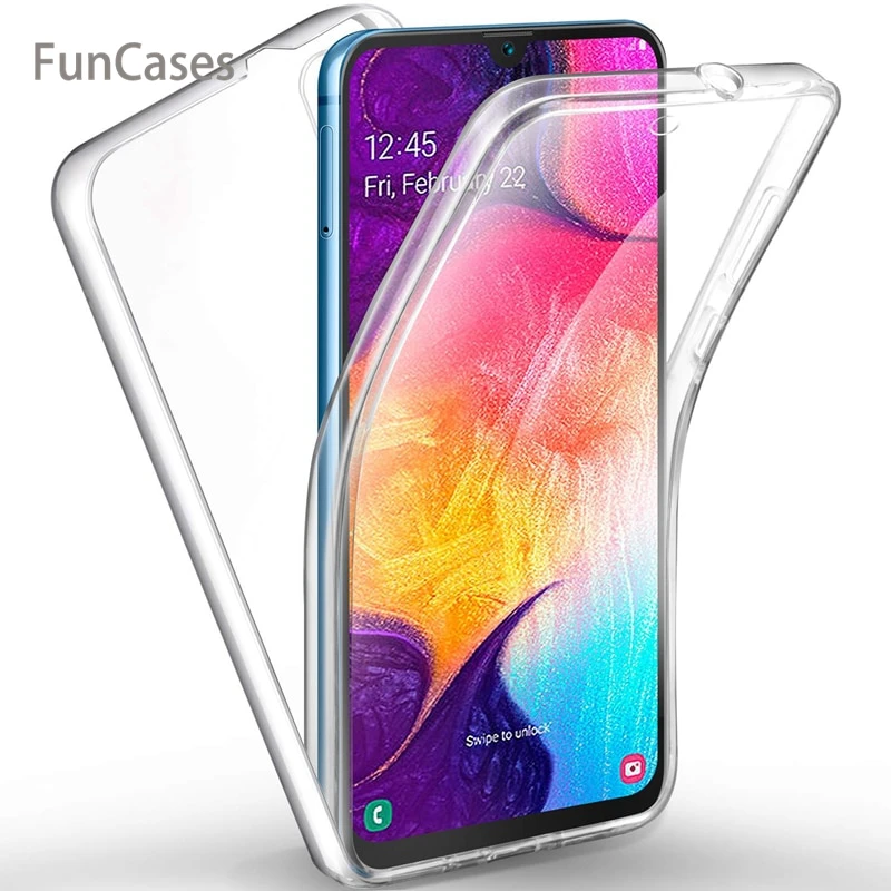 

For Samsung Galaxy A50 A40 A30 A10 M20 M10 Case 360 Degree Full Cover Silicone Luxury Soft TPU Case glaxxy ajax snmsung