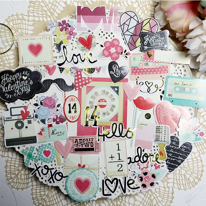 Kscraft 52pcs Love Songs Paper Stickers For Diy Scrapbooking/photo Album  Decoration Card Making Crafts - Stickers - AliExpress