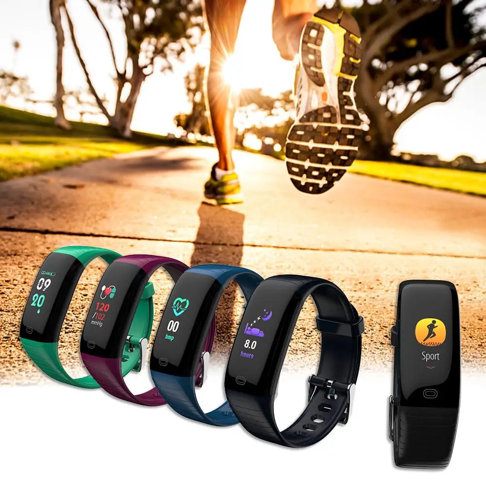 

SHZONS New Smart Watch Bracelet Colorful Screen Blood Pressure Heart Rate Step Count Fitness Tracker Bracelet Watch Band