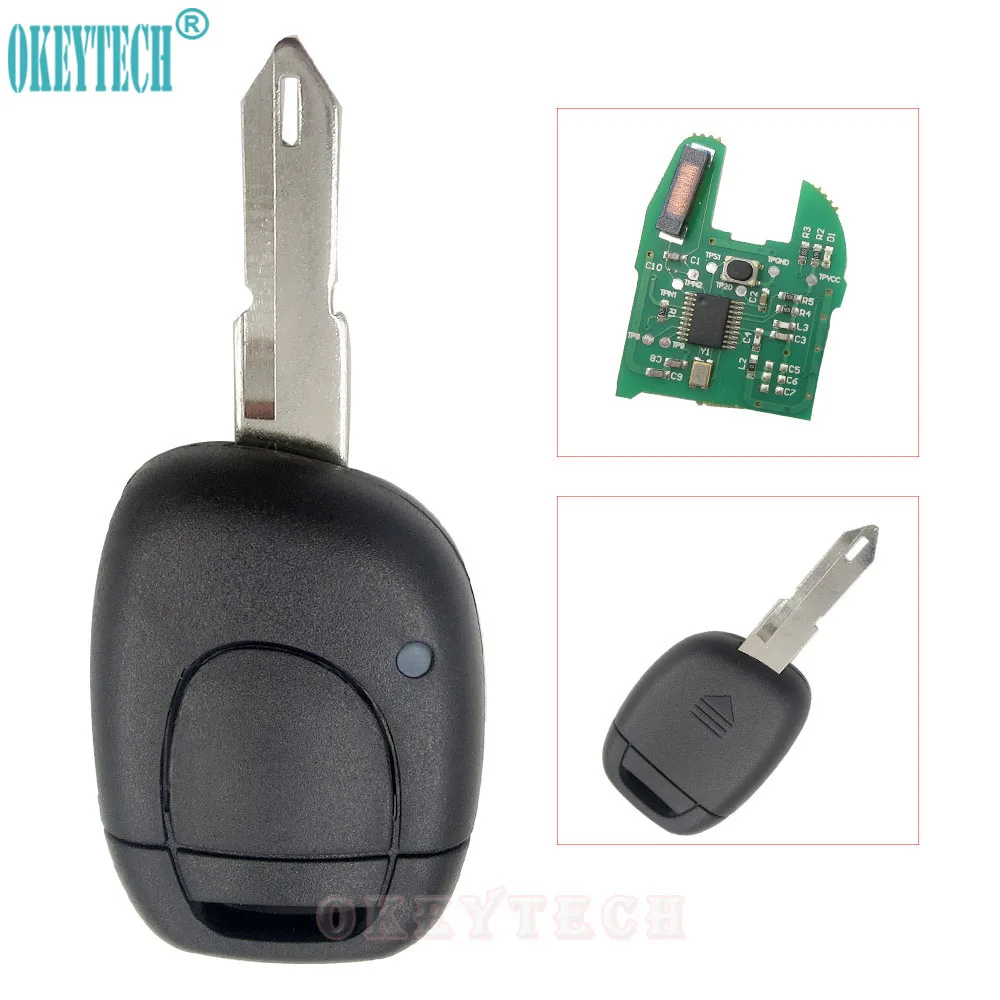 Remote Car Key 1 Button for Renault Clio II 2001 2002 2003 2004 2005 ID46 Chip 433MHz Car Replacement Smart Keyless Entry Fob