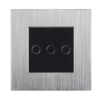 

Bseed 240v Touch Light Switch 3 Gang 2 Way Touch Sensor Switch With Brush Aluminum Silver Touch Switch Eu Uk Us Au