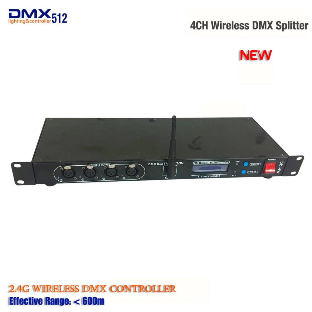 2.4G Wireless Dmx Receiver and 4CH LCD Display DMX Splitter DMX512 ...