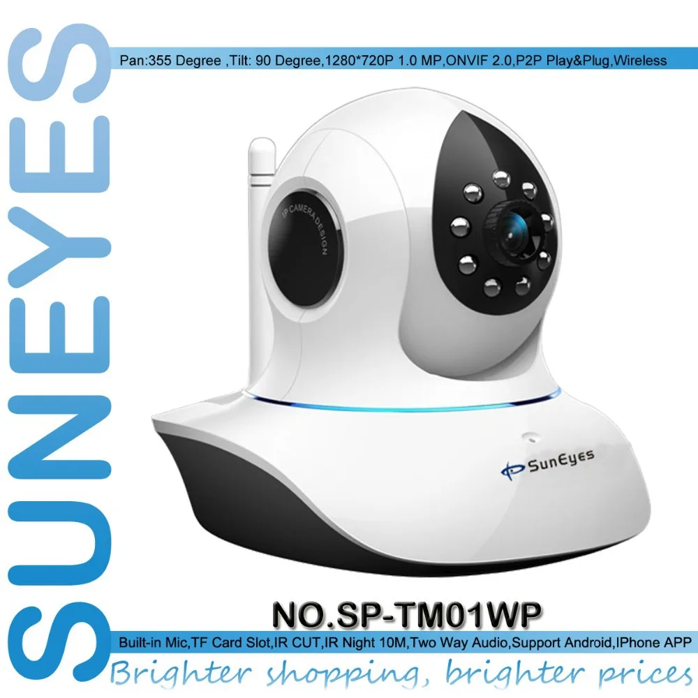 SunEyes SP-TM01WP ONVIF P2P Real Plug and Play IP Camera Wireless H.264 IR Cut HD 1.0MP 1280*720P Megapixel Network CCTV Camera SunEyes SP-TM01WP ONVIF P2P Real Plug and Play IP Camera Wireless H.264 IR Cut HD 1.0MP 1280*720P Megapixel Network CCTV Camera